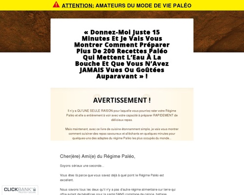 CB’s #1 Paleo Offer (PaleoHacks) NOW in French !! CB’s #1 Paleo Offer (PaleoHacks) NOW in French !!