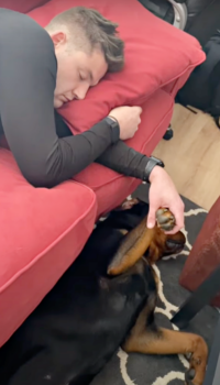 Gigantic Dog Sees Every Day As His Best Day, Especially When He’s With Dad Gigantic Dog Sees Every Day As His Best Day, Especially When He’s With Dad